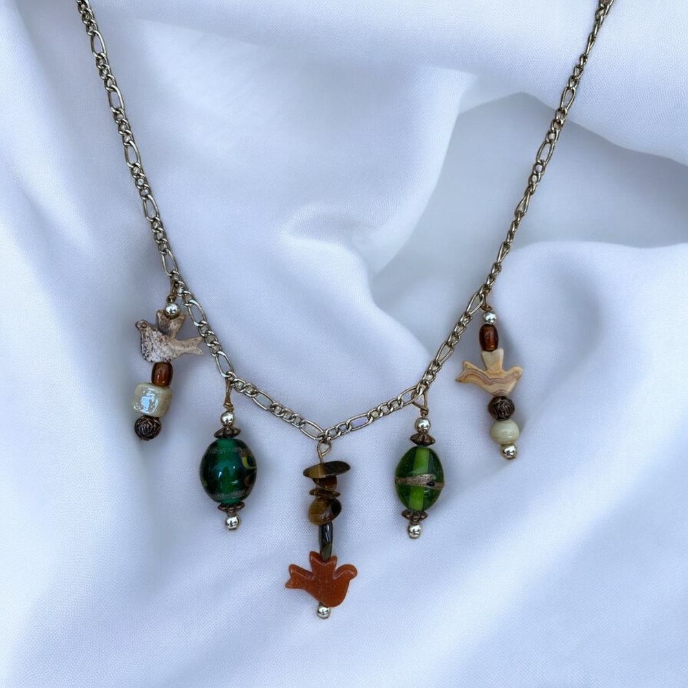 Whimsical Artisan Made Natural Elements Totem Necklace